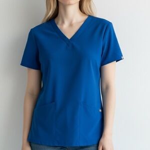 Figs Scrub Top XS - Blue - Technical Collection - V Neck Scrubs